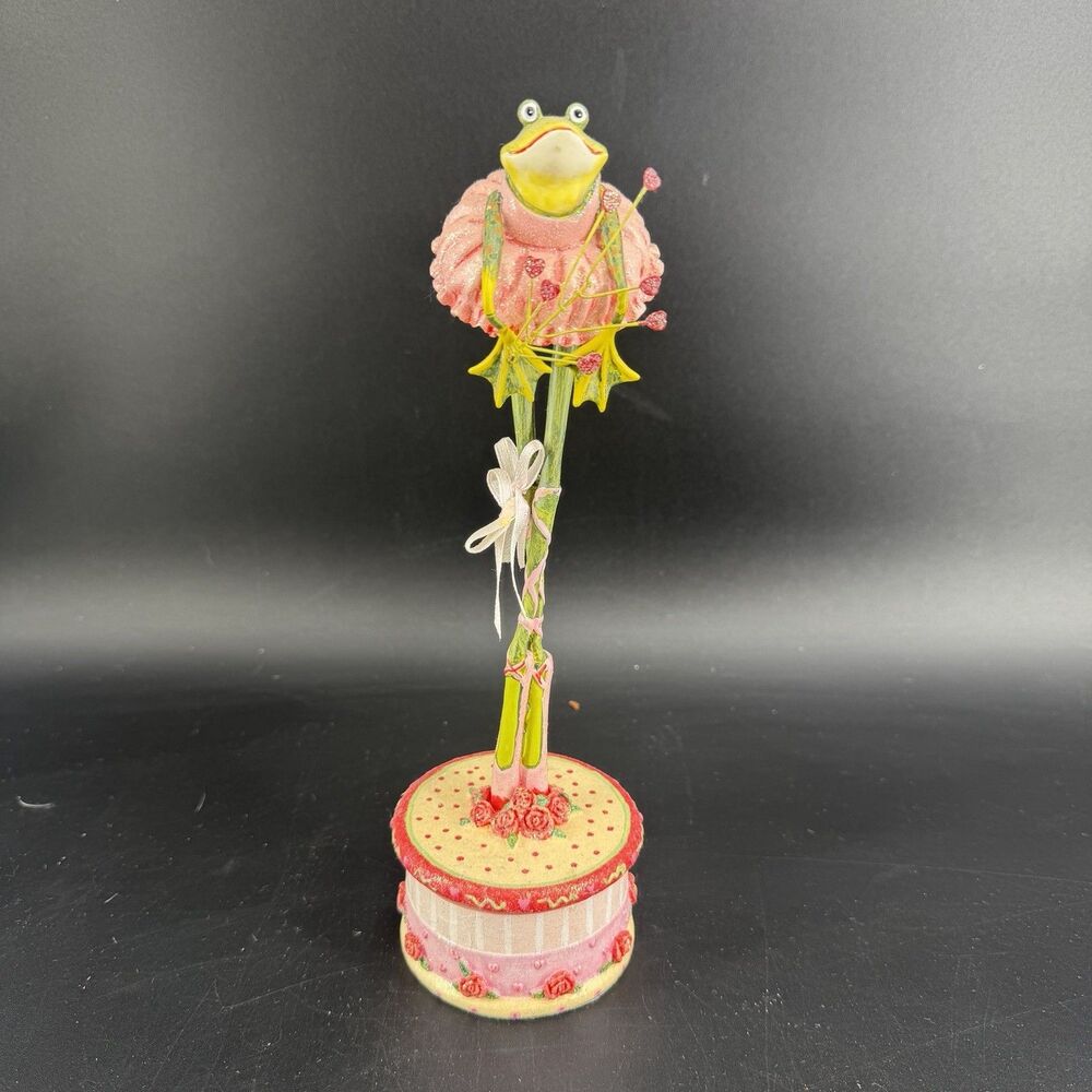 Dept 56 Krinkles Patience Brewster Music Box Valentine Heart Tutu Ballerina Frog
